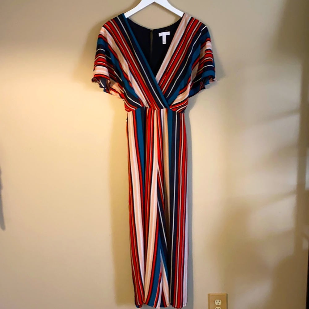 Leith Striped Flowy Multi-Colored Jumpsuit in Small